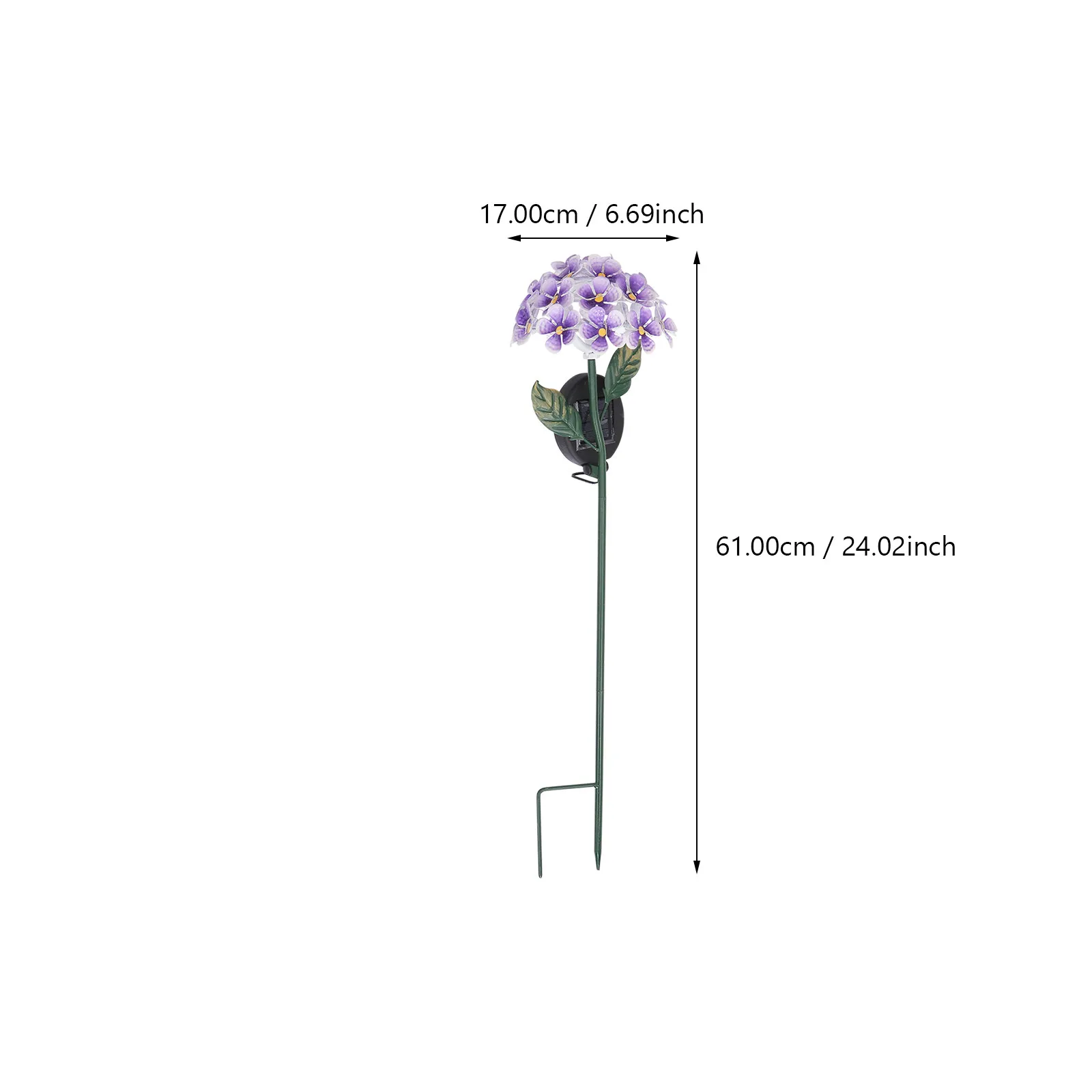1Pcs Solar Energy Lamp Hydrangea Lawn Stick Light Outdoor Garden Ground Decor Solar Power Yard Lamp Outdoor Insert Light