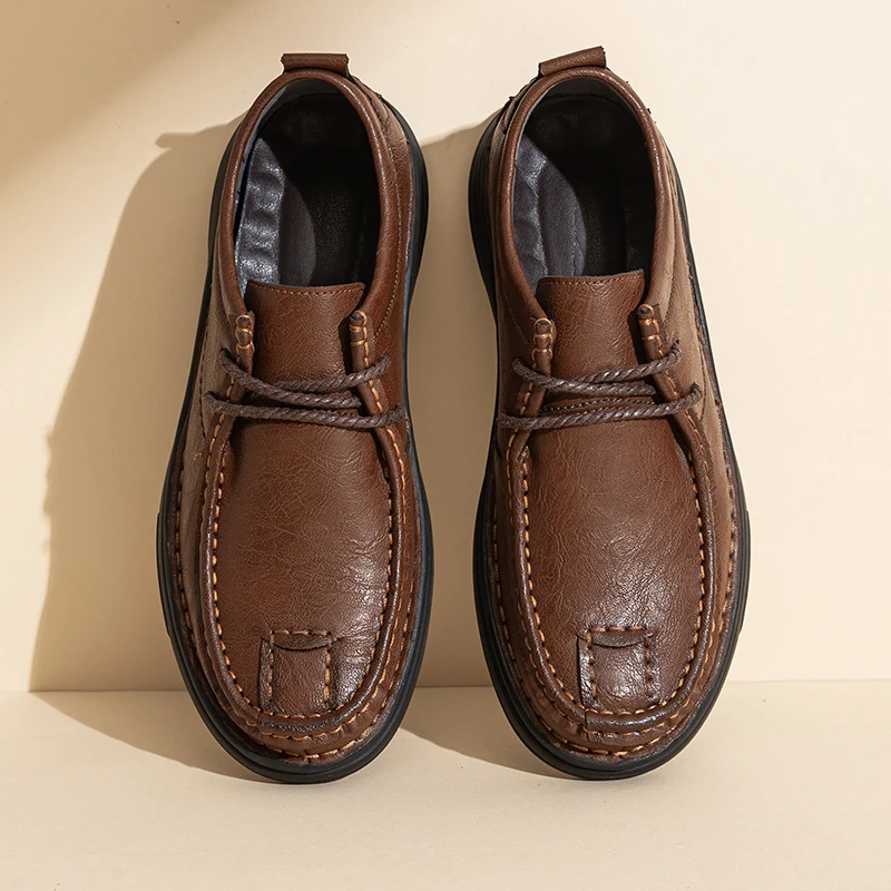 

Men Casual Shoes Flat Bottom Lace Up Comfortable Classic Business Casual Men Derby Shoes