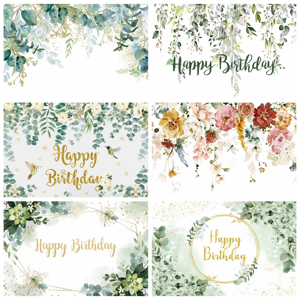 Spring Greenery Eucalyptus Leaves Backdrop Green Leaf Flower Baby Shower Birthday Party Wedding Photography Background Decor