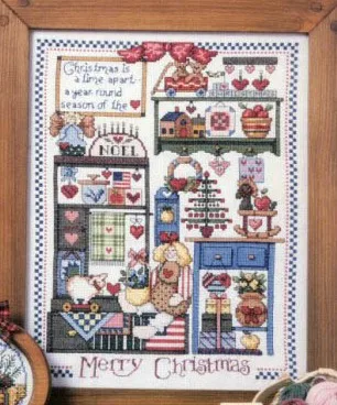 JLsheng Homefun Cross Stitch Kit Package Greeting Needlework Counted  Kits New Style Joy Sunday Kits Embroidery Cross-stitch Set