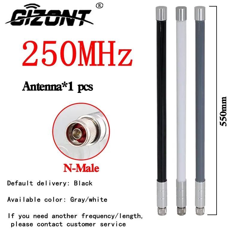 450MHz 250MHz 350MHz Fiberglas-Antenne Omni Hochverstärkte Outdoor Wasserdichte Langstrecken-Antenne N-Stecker Unterstützt Anpassung – Detail 3