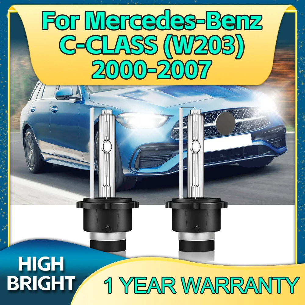 

2pcs 12V 35W HID Bulb Xenon Headlight D2S 6000K For MERCEDES-BENZ C CLASS W203 2000 2001 2002 2003 2004 2005 2006 2007