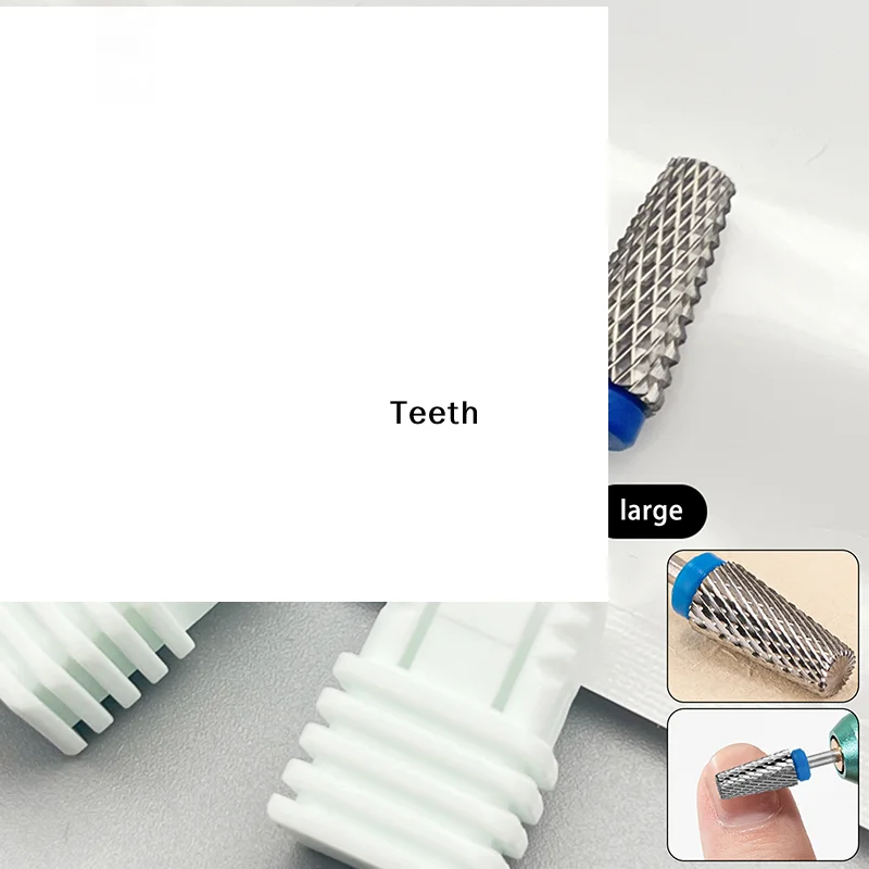 1Pcs Stainless Steel Milling Cutter Nail Drill Bits For Electric Nail Drill Manicure Machine Pedicure Nail File Accessories