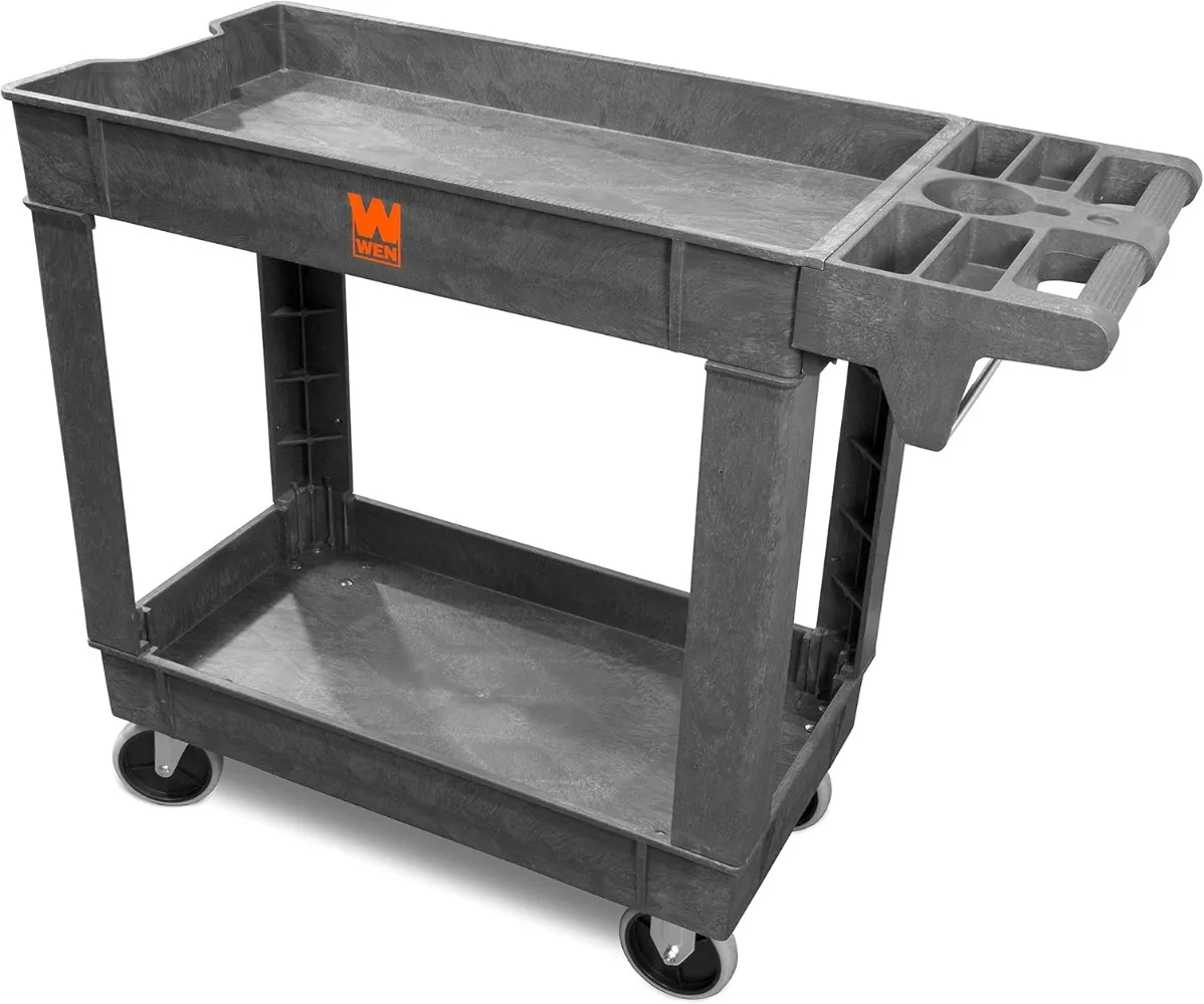 73009 500-Pound Capacity 40 By 17-Inch Two-Shelf Service Utility Cart