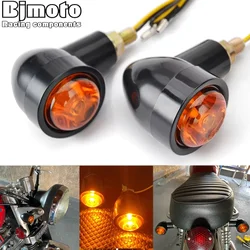 Universal Vintage Classic Motorcycle LED Super bright bulb Turn Signals light Cornering Steering Lamp Direction Indicator