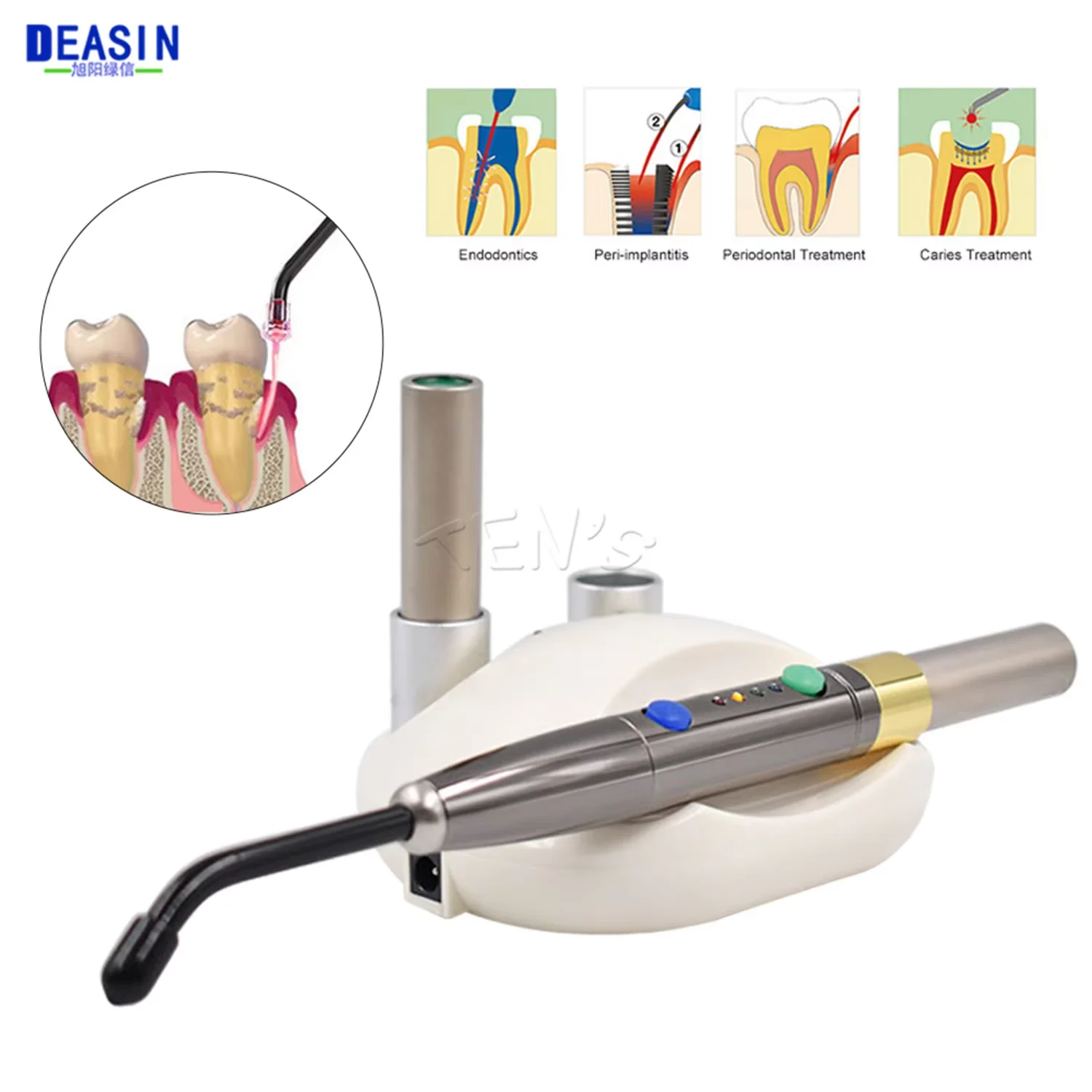 Dental Diode Laser System Wireless Photo-Activated Heal laser Pen Oral Soft Tissue Lamp Perio Endo Surgical