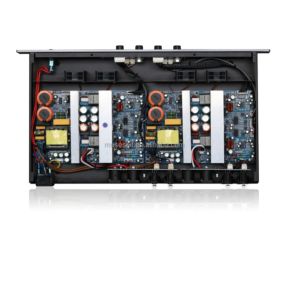 ET4350 Hot Sale 4 Channel Power Amplifier Professional Digital Stereo 8 Ohm Sound System Class D Audio 1U Power Amplifier