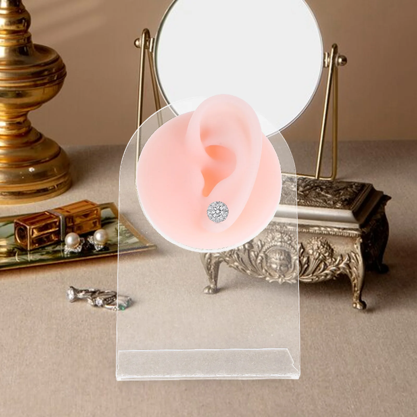 

Earring Holder Earrings Shape Display Shaped Jewelry Model Rack Organizer Earings Stand Silica Gel Artificial