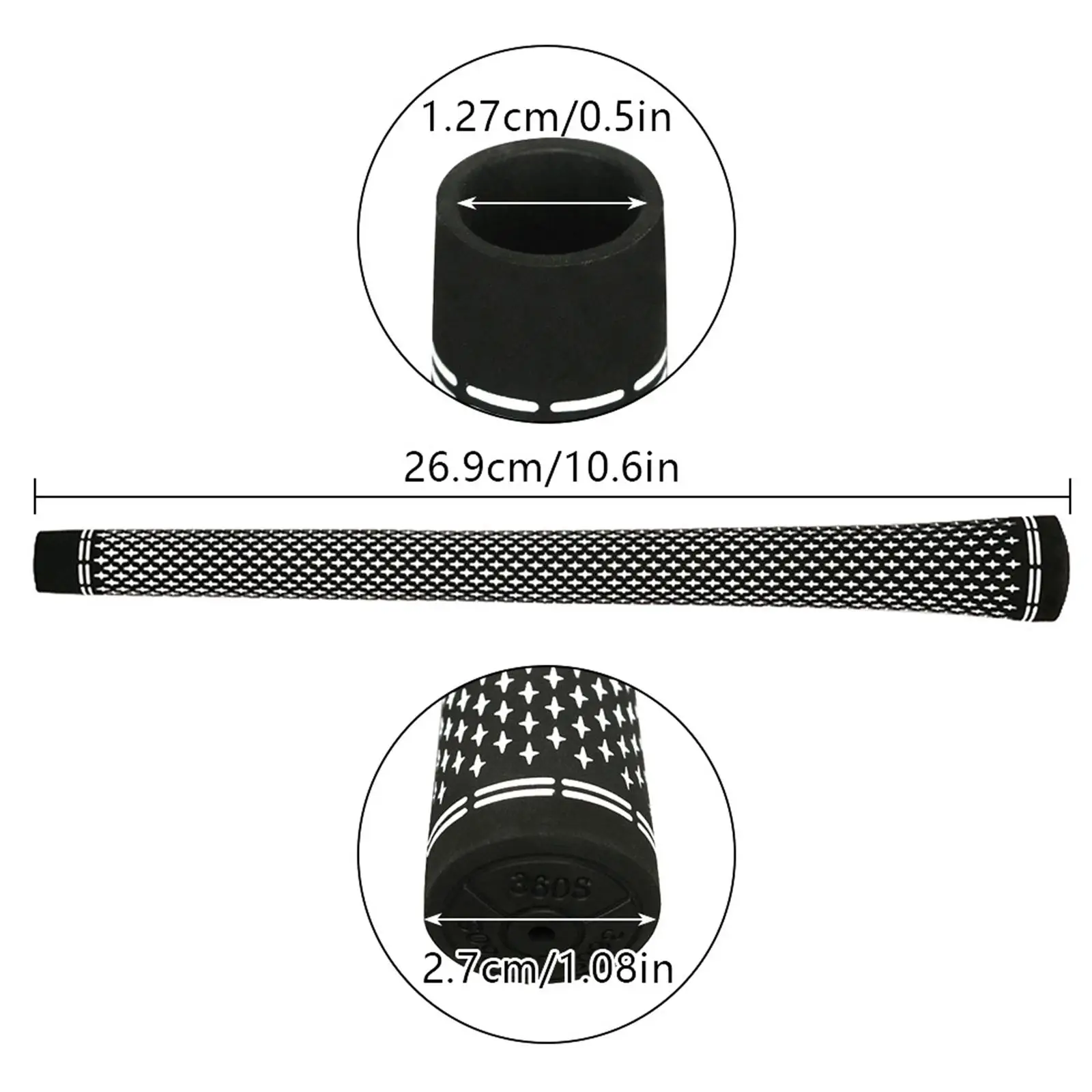 

Professional Soft Rubber Golf Grip Midsize Lightweight Stable Handle for Golf Clubs Grip Replacement