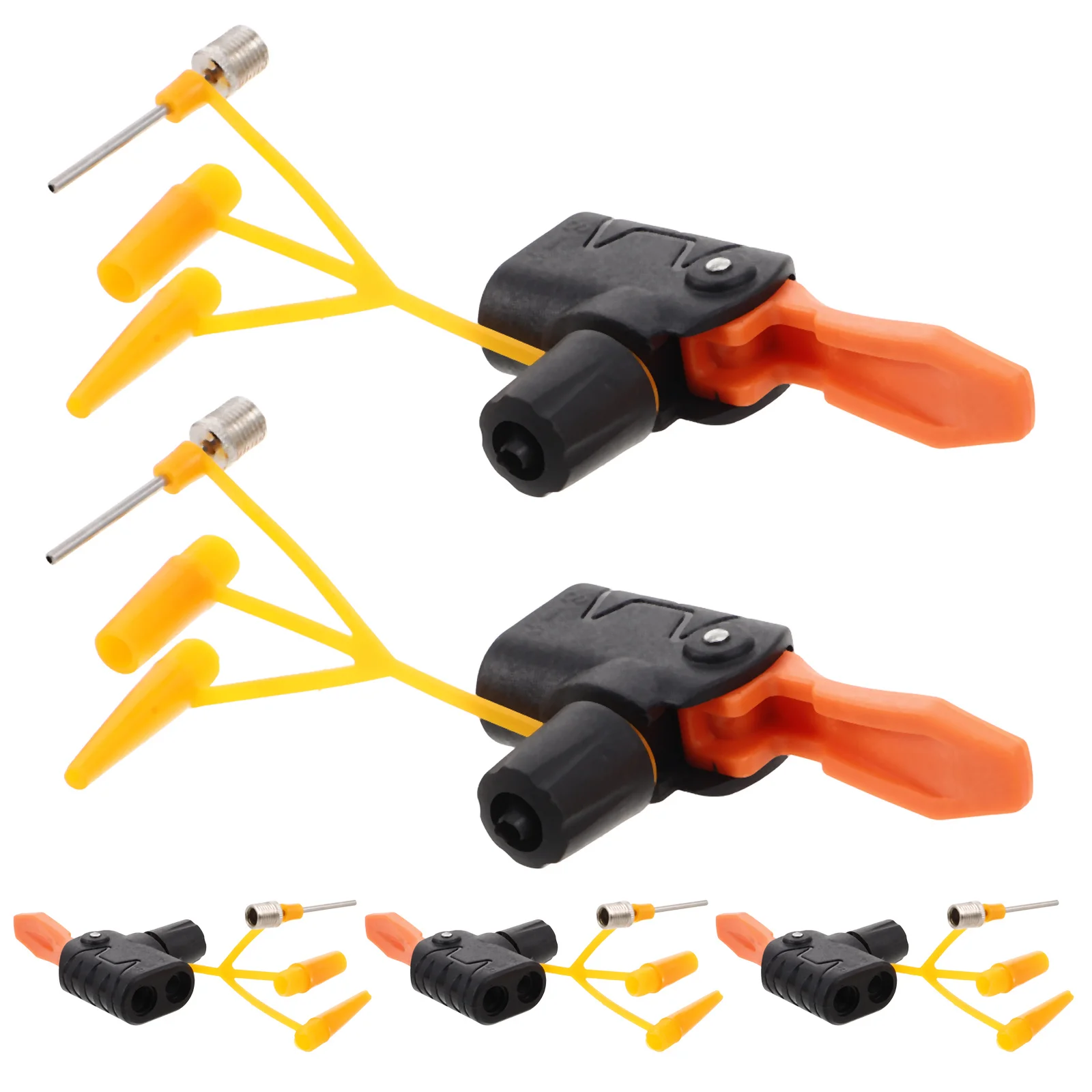 

5 шт., набор адаптеров для насоса для велосипедных шин, насадки с двойной головкой, противоударный дизайн для США, Франции, Великобритании, велосипедистов, проставки для велосипедной гарнитуры