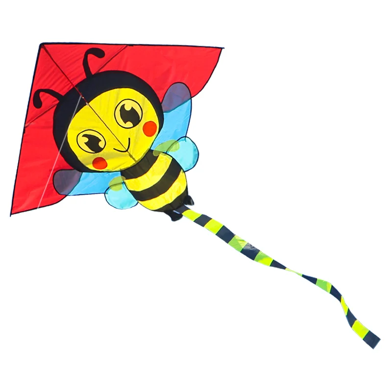 Paradise Bird 1,8 m kleiner Bieneendrachen mit 100 m Grifflinie und 2,9 m Schwanz, Outdoor-Spaßspielzeug für Kinder, Tierdrachen, Insektendrachen