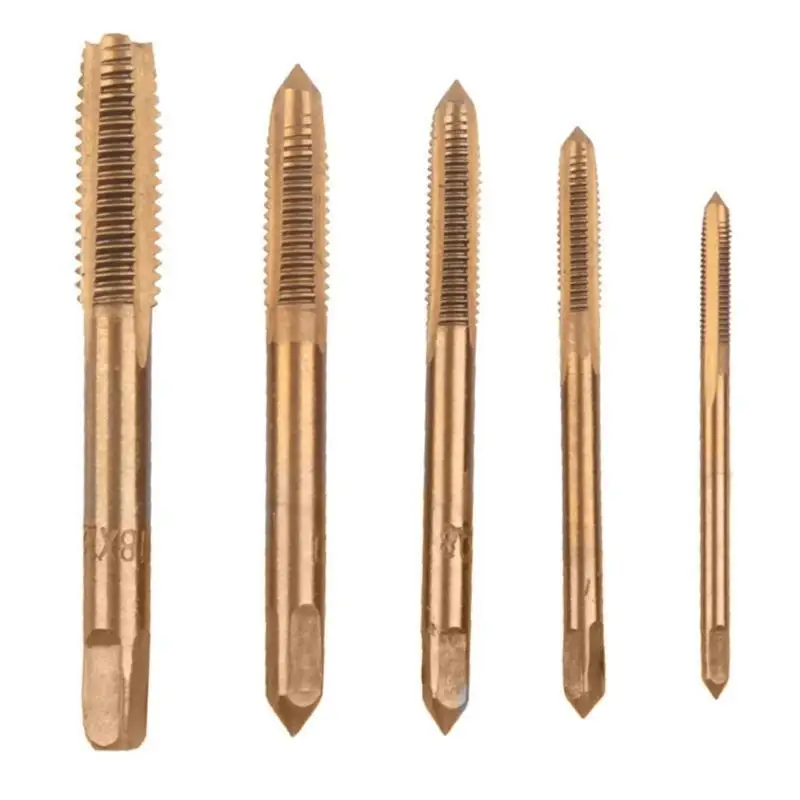 

652F Metric Tap HSS Thread Tap Drill Bit 3-12 Straight Fluted Machine Screw Tap Adjustable Tap Wrenches 3-12 Tappings Tool