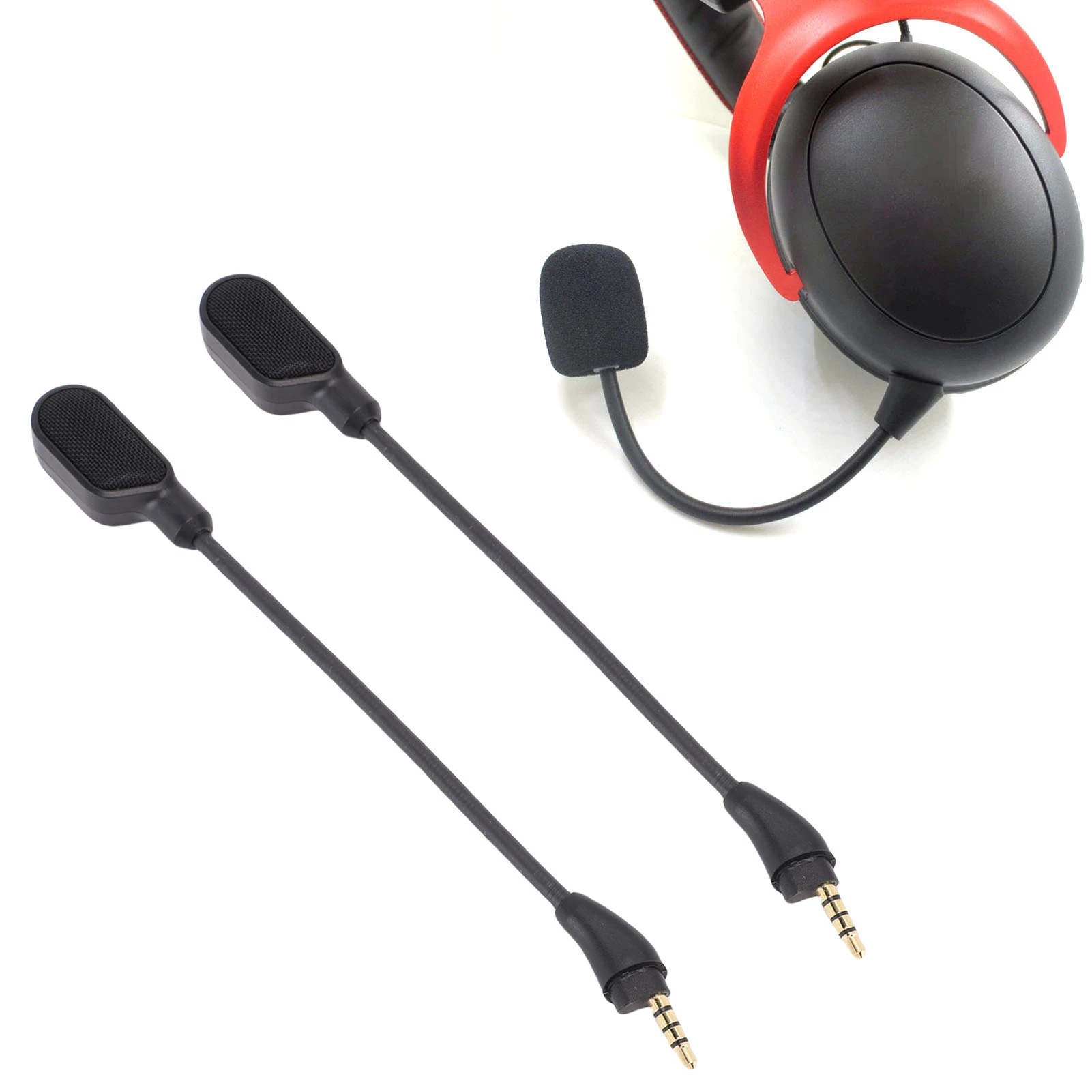 2Pcs Gaming Headset Microphone Fit for HyperX Cloud III Wired Gaming Headphones Noise Cancelling 3.5mm Detachable Mic