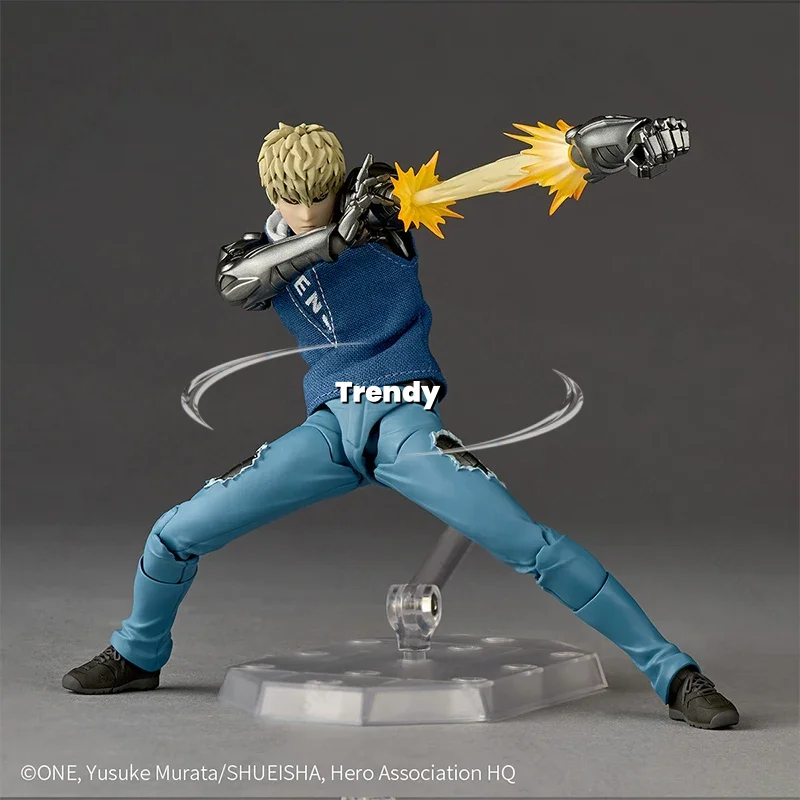 【بقعة 】Kaiyodo Revoltech Amazing Yamaguchi One Punch Man Genos Action Figure Toy Model Gift Collection