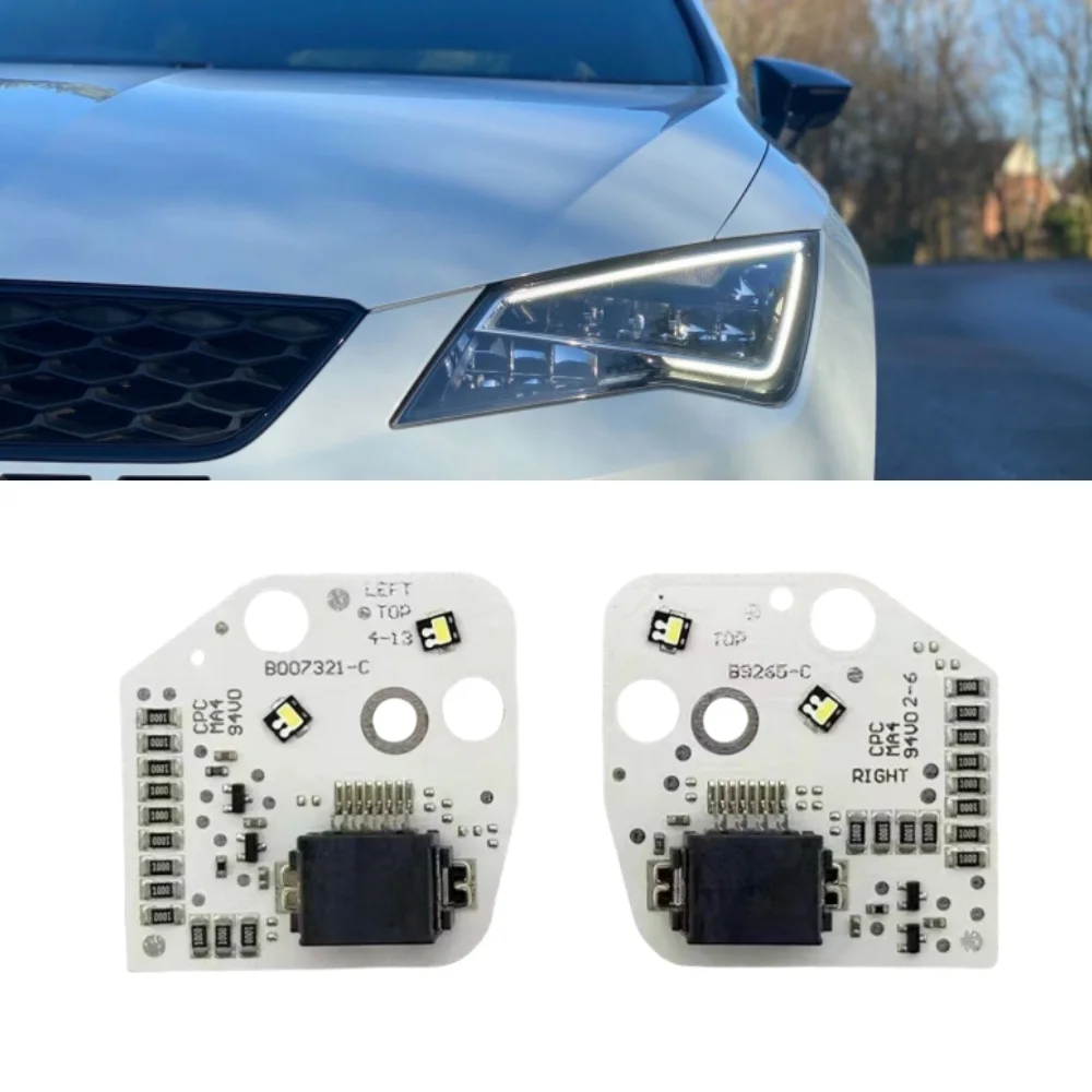 Brightly White DRL Board For 2013 2014 2015 Seat Leon MK3 5F Cupra 5F0941475 5F0941476 LED DaytimeRunning Light Module