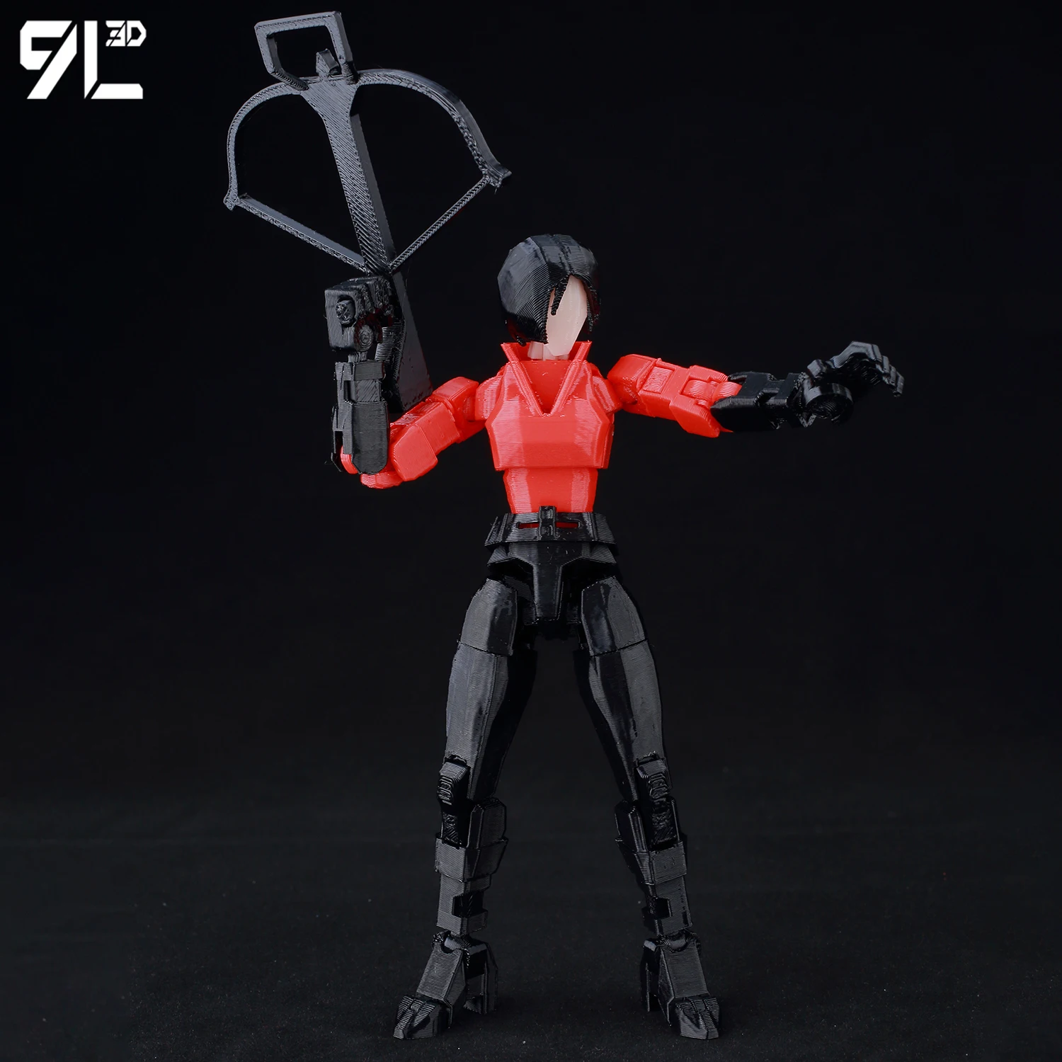 

9L3D Lucky Dummy13 Full Body Movable Ada Red Dress Pistol Multi Jointed Desk Decoration Collectible Ready Figure Poseable Model