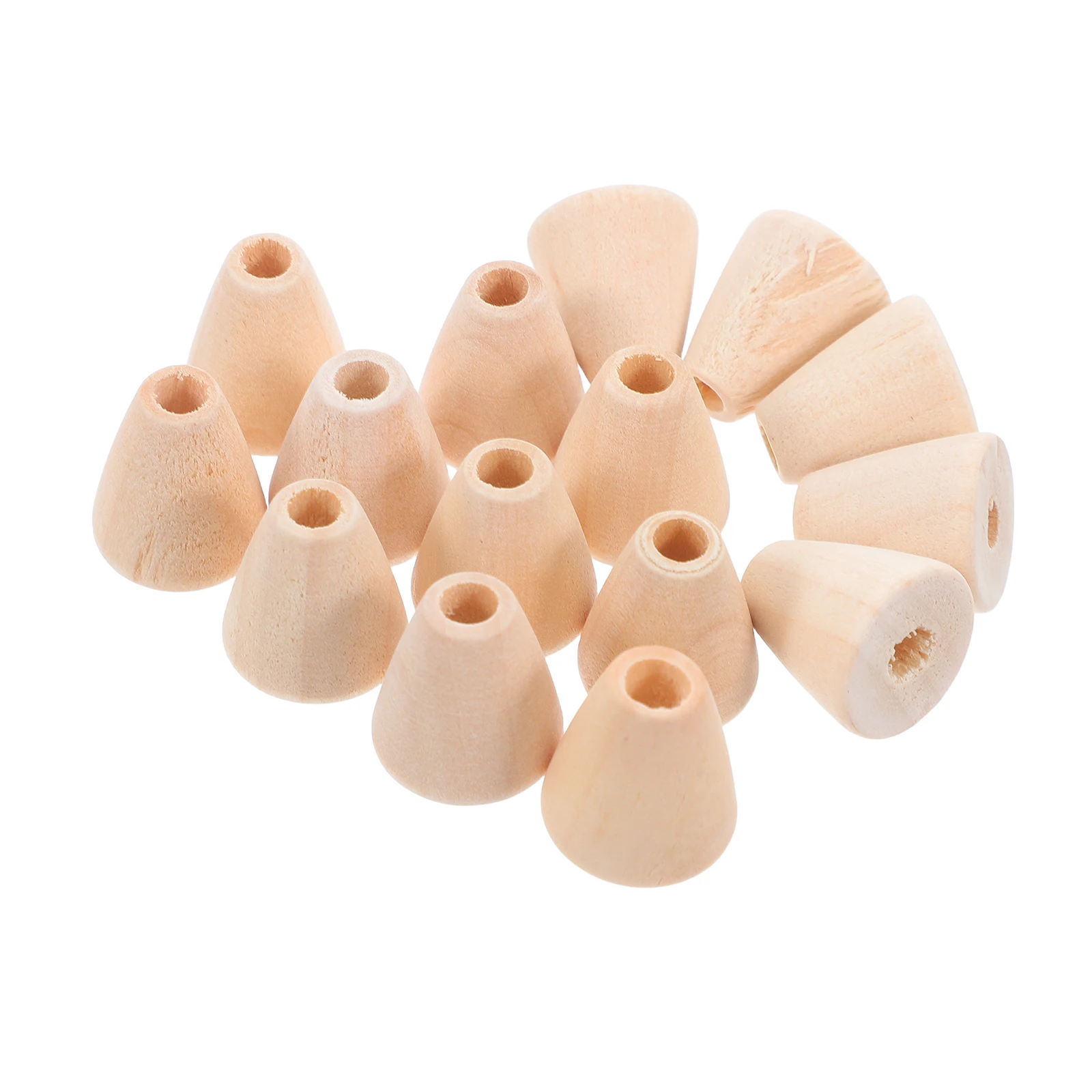

100 Pcs Beaded Toys Jewelry for Kids Bracelet Beads DIY Kit Wooden Cone Shape Color Child