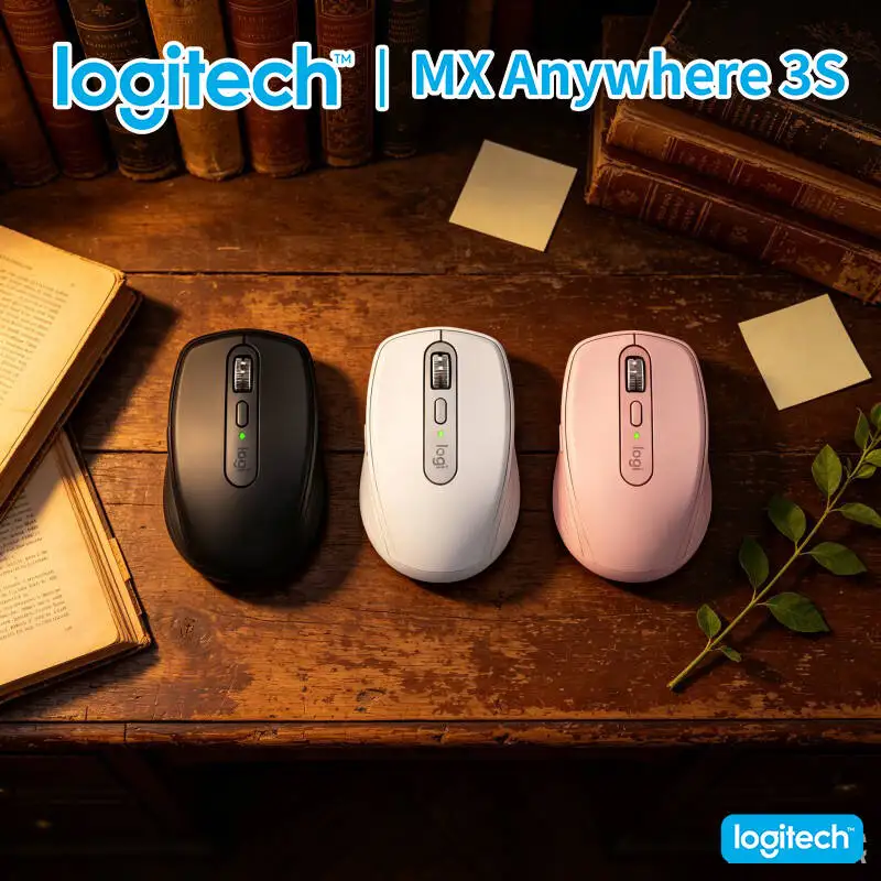 Productivity MX Anywhere 3S - 8000 DPI, MagSpeed Scroll, 3-Device Connect, Perfect for Sales Presentation & Task