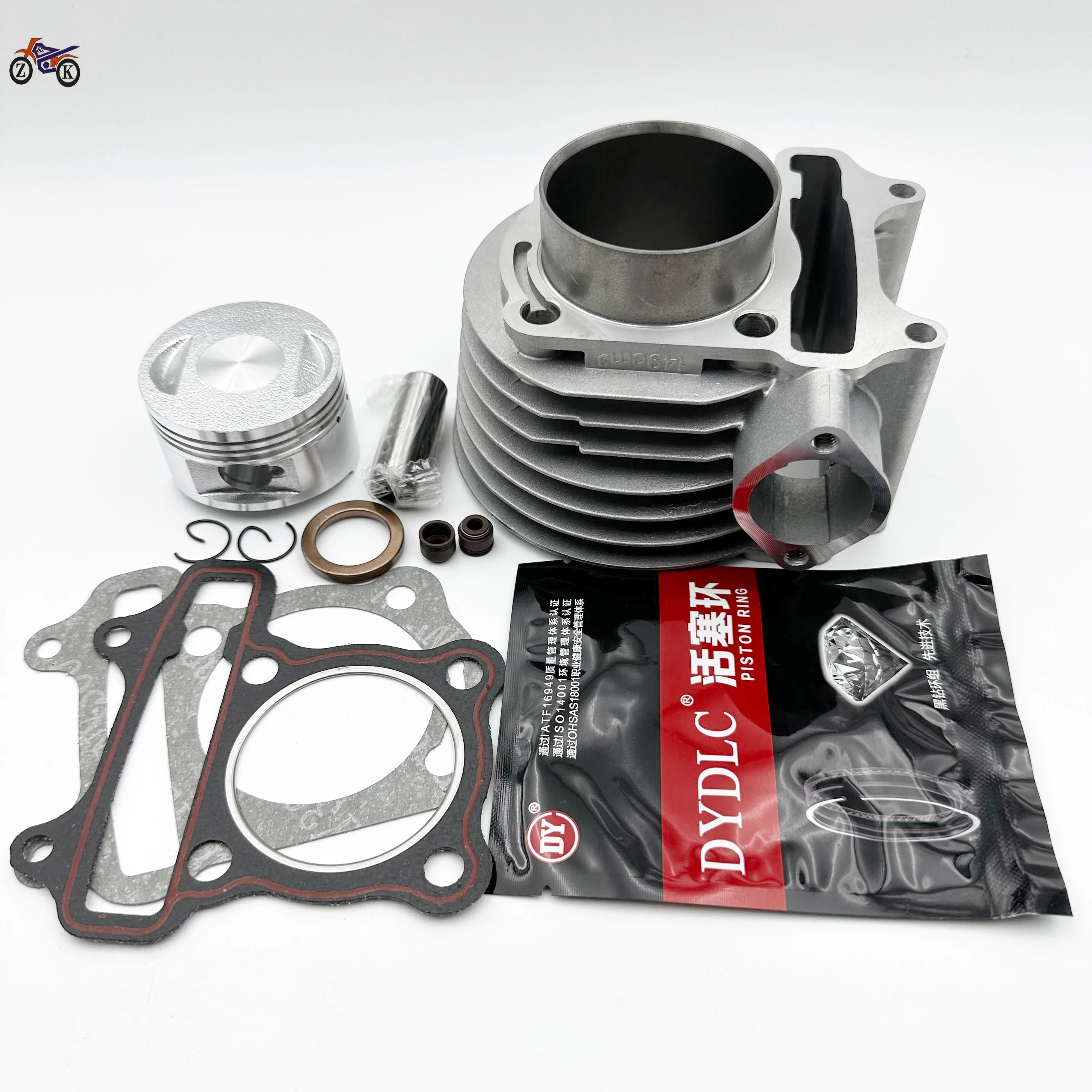 Motorcycle Barrel Cylinder Piston Kit Upgrate for YAMAHA GY6 150 RSZ DIO JOG（East Asia Piston Ring）