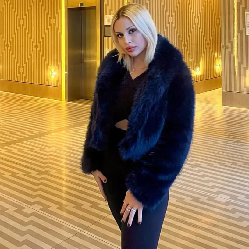 KONDALA Women Fall Winter Faux Fur Coat Jacket Big Lapel Coat New 2025 Fashion Elegant High Street Casual Romantic Loose Coat