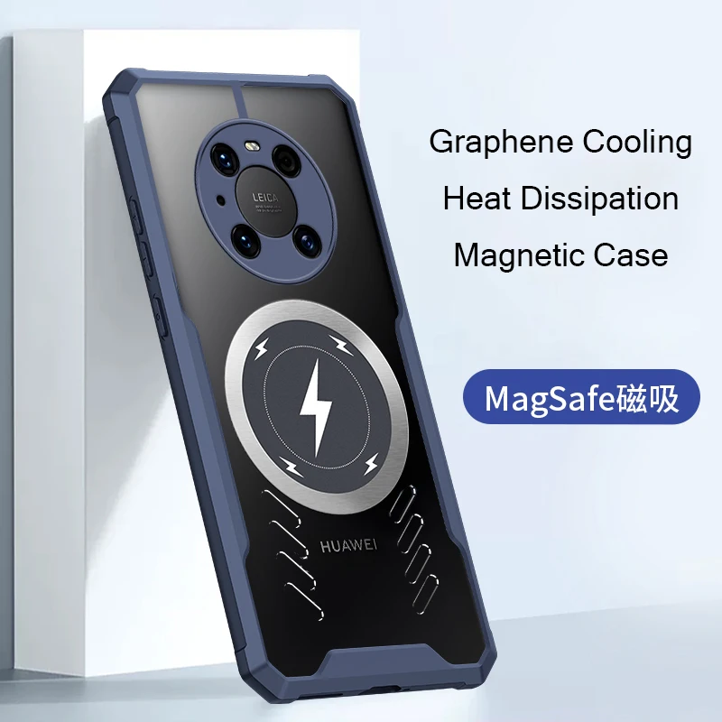 Graphene Cooling Phone Case for Huawei Mate 40 40E Pro Heat Dissipation Case Magnetic Cover Wireless Charging Shockproof Capa