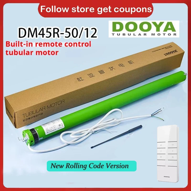 

Dooya Smart Tubular Motor DM45R-50/12 Built-in RF433 DM45S 4 Core wire Motor for Rolling Blinds/Canopy/Electric sunshade