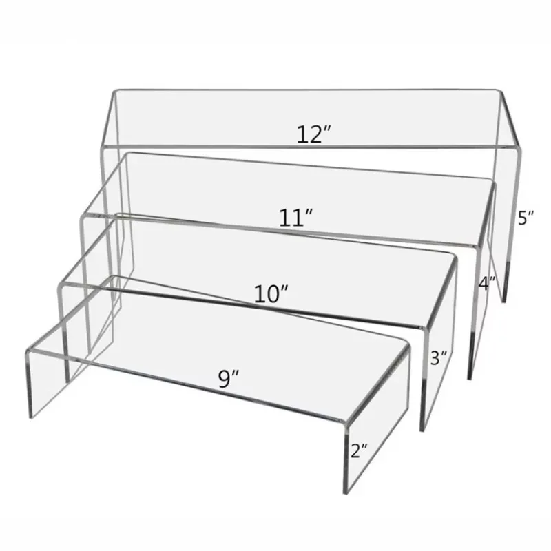 U-shaped counter for computer top acrylic shelf riser display riser bracket