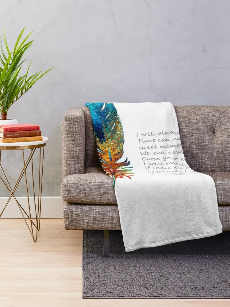 Beside You - Colorful Feather Art - Sharon Cummings Throw Blanket Thins Luxury Blankets For Sofas Flannels Blankets