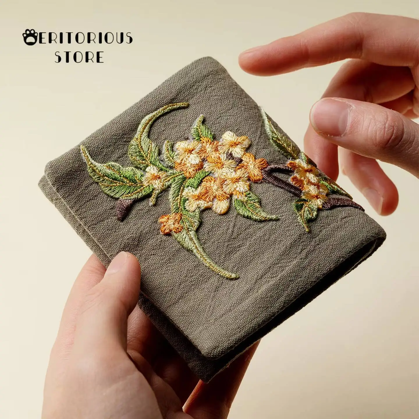 Embroidered Osmanthus Tea Towel Aesthetic Cotton Teatowel Cloth Absorbent Napkins Ceremony Chinese Napkin Vintage Accessories
