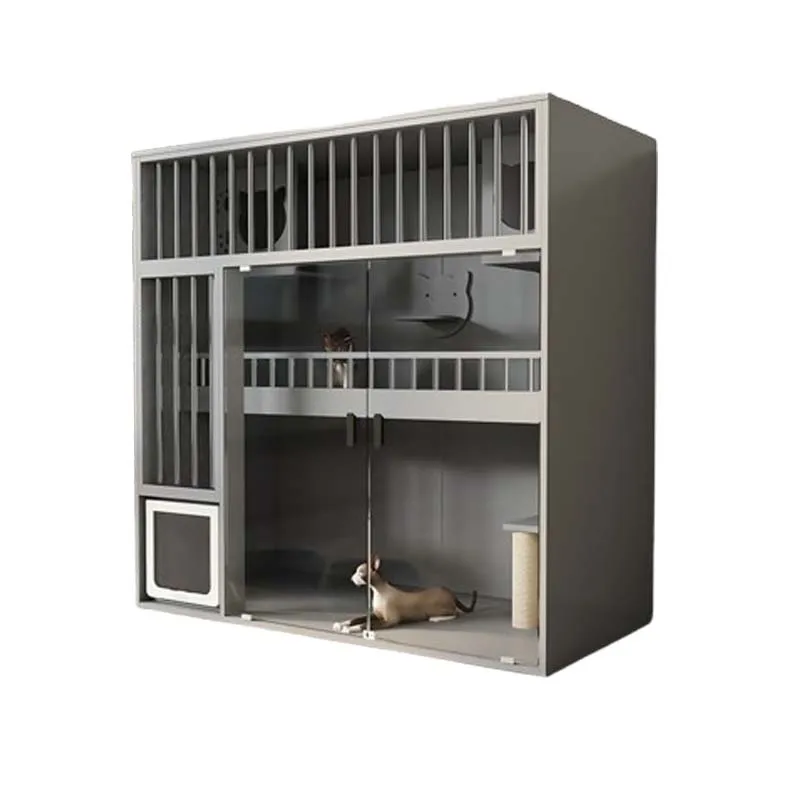 

Indoor Modern Solid Multi-Level Luxury Cat Villa Wooden Pet Furniture Living Room Cat House Nest Tree Cabinet