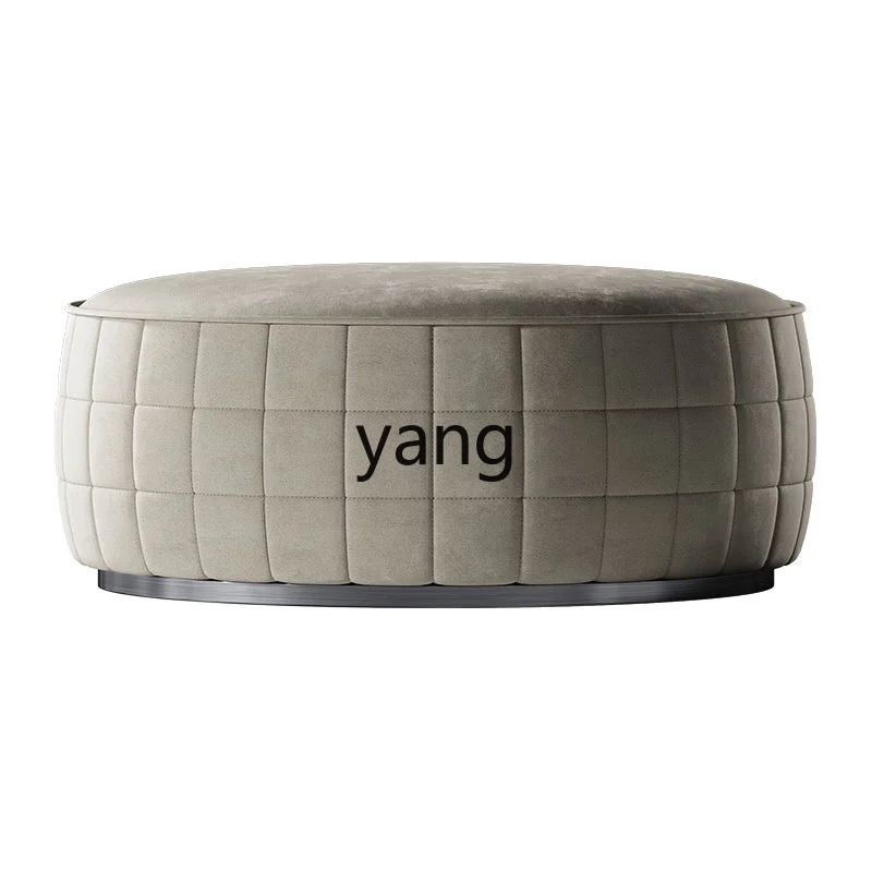 

LH light luxury sofa pedal villa sofa stool whole house with living room fabric round pedal