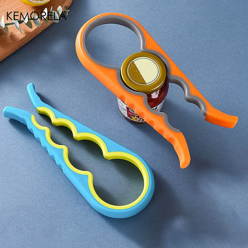 Jar Opener Easy Grip Wrench 4 in 1 Handy Save Strength Can Beer Bottle Cap Openers Lid Twist Off Tools Portable Kitchen Gadgets view 5
