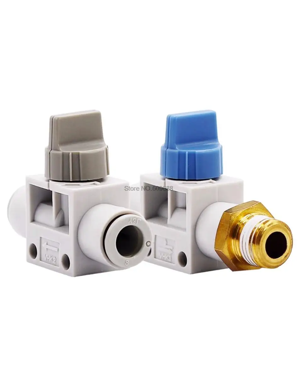 5PCS Fittings Valve Manual Switch Valve Adjust One-touch Fitting Pneumatic Components Connector VHK3  VHK2