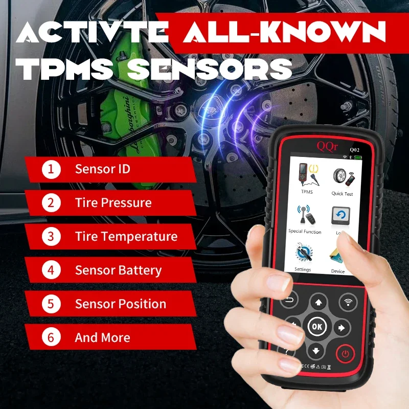 أداة تشخيص السيارات OB D، QQr TPMS قارئ الماسح الضوئي ECU العالمي obd2 الماسح الضوئي جهاز التشخيص