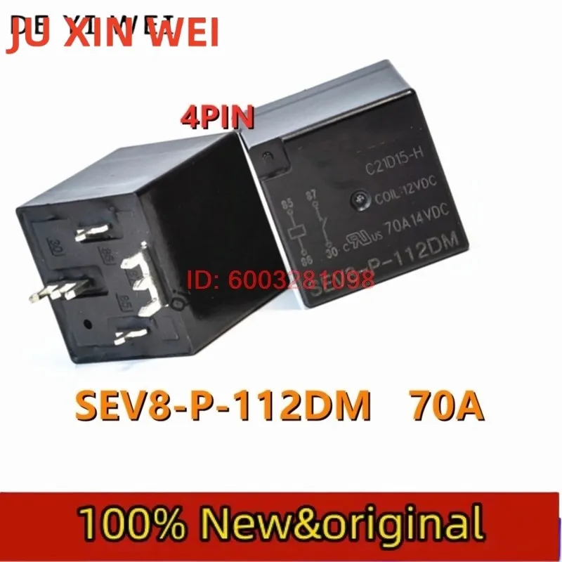 2pcs Relé Automotivo SEV8-P-112DM 70A Novo Relé de Alta Potência de 4 Pinos
