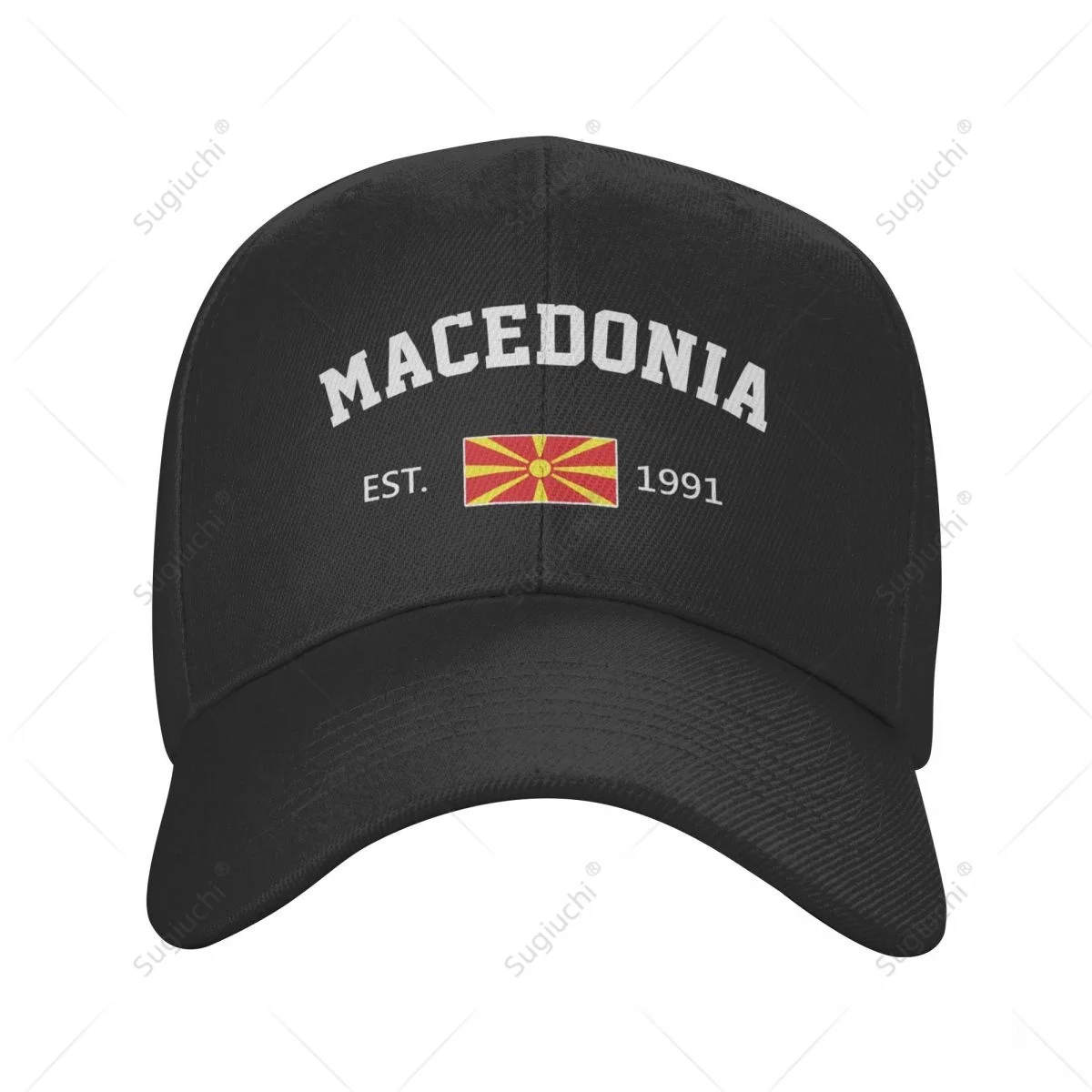 Unisex Baseball Cap North Macedonia EST.1991 Independence Day Wild Sun Shade Peaked Adjustable Outdoor Caps for Men Women