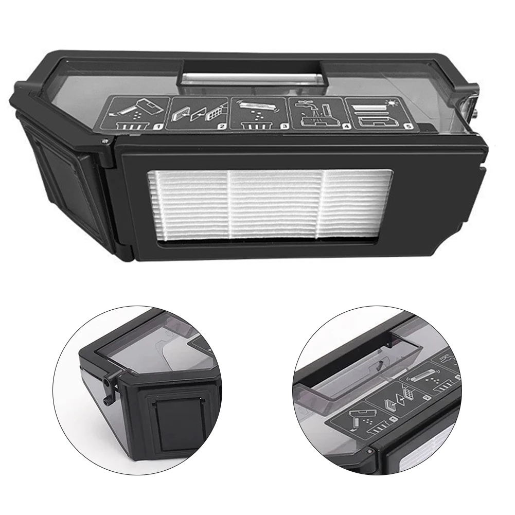 Dust Bin Box Large Capacity Filter For For Ecovacs For Deebot For X1 For OMNI TURBO Robot Vacuum Cleaner Replacement Parts Acces