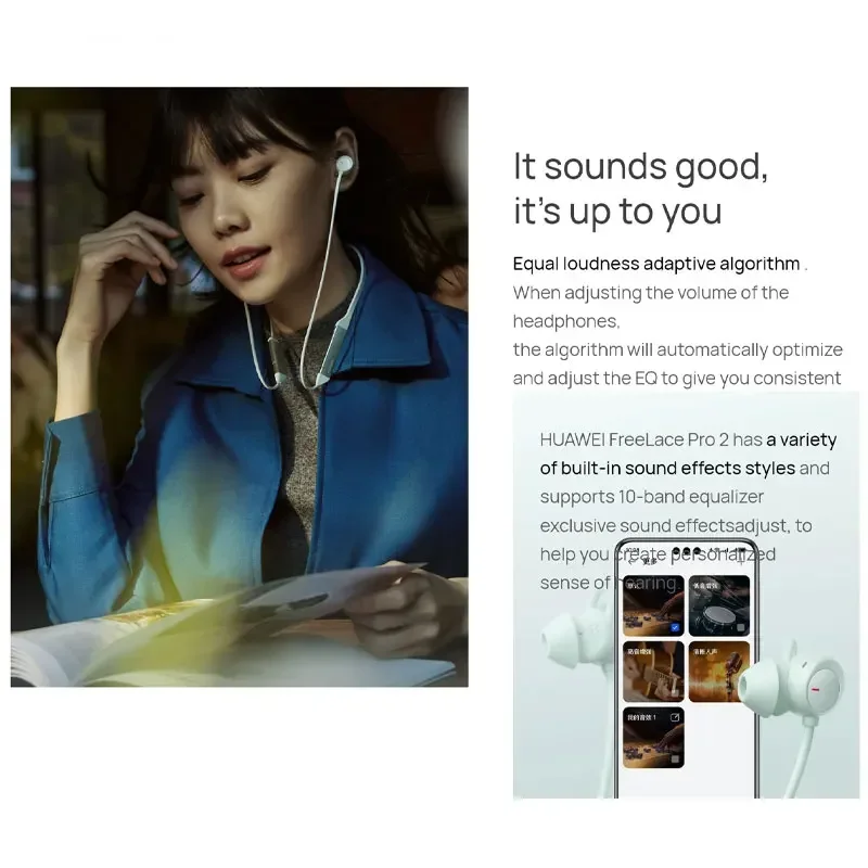 سماعات هواوي FreeLace Pro 2 اللاسلكية بلوتوث الأصلية مع عمر بطارية طويل وتقليل الضوضاء سماعة أذن هواوي بلوتوث #5