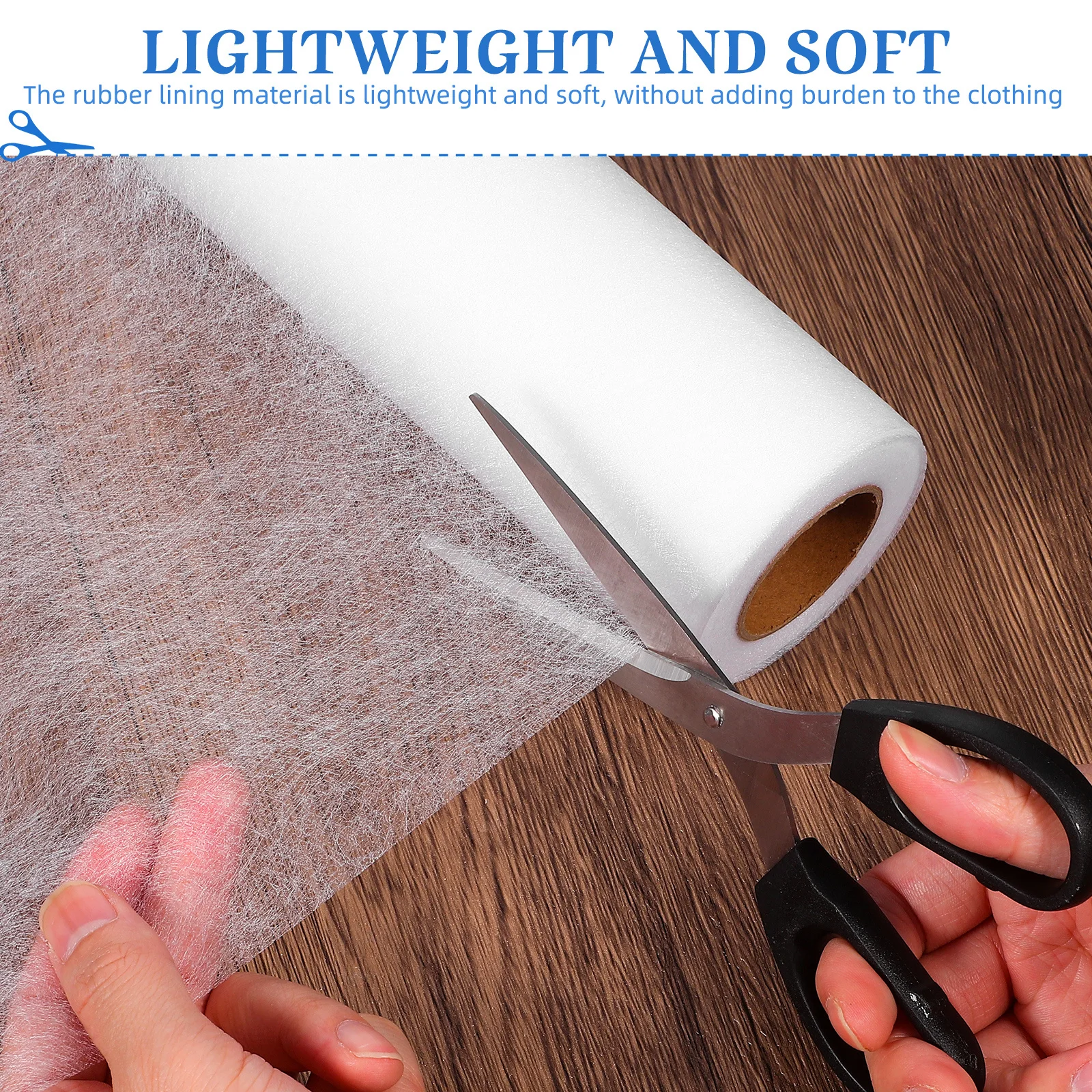 White Non-Woven Double Sided Fusible Interfacing Fabric Stabilizer for DIY Sewing Crafts Quilting Projects Easy to Use High