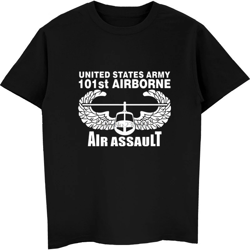 New Us Army 101st Airborne Air Assault Men T-shirt Fashion Cotton Short Sleeve T Shirt Hip Hop Tees Tops Harajuku Streetwear