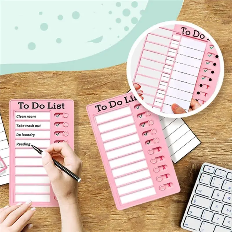 교체용 빈 종이(30매), 가정 사무실용 12 X 20 휴대용 플라스틱 메모 보드에 4개의 작업 차트