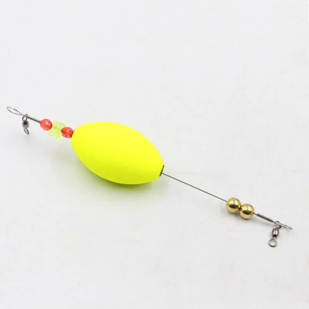 2 Colors Fishing Float Boppers Cork Floats Foam+Wire+Copper Beads Orange/Yellow Popping Cork Wire Cork High Quality