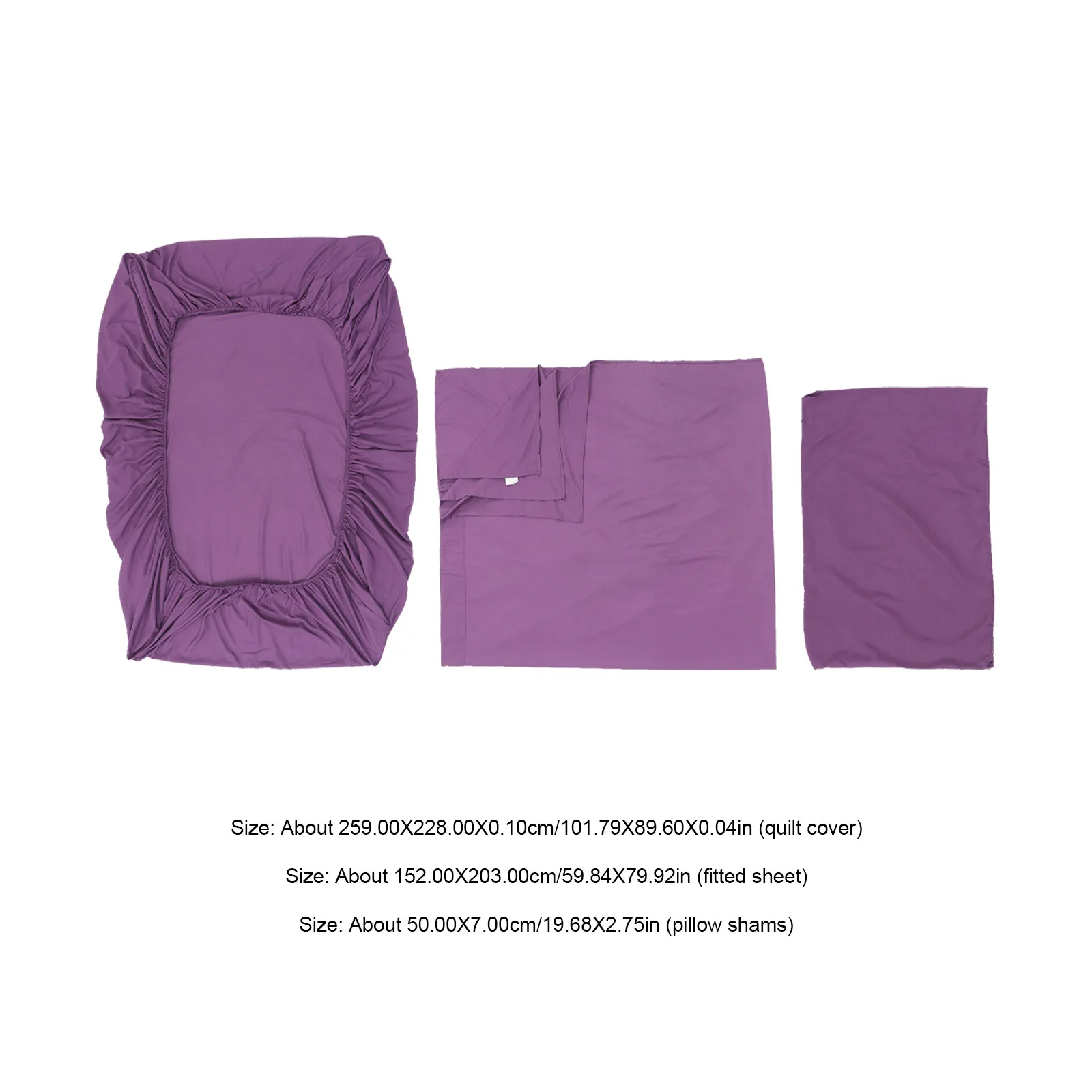 4pcs Solid Color Bed Sheet Comfortable Washable Bedding Set For Room Christmas Gift Mother'S Day Father'S Day Quilt