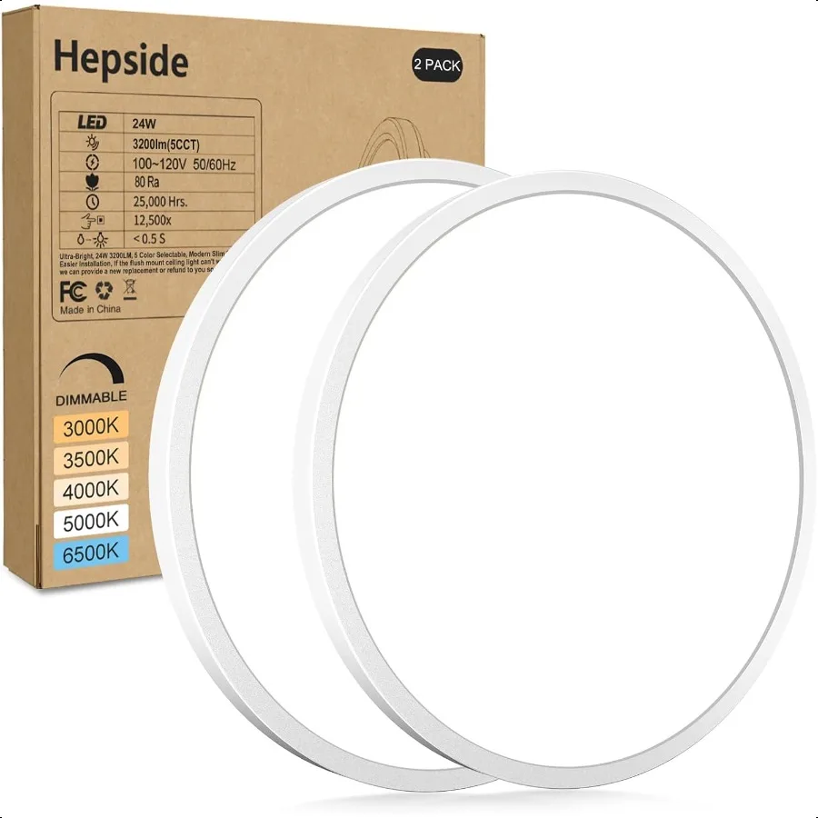 Inbouw plafondlamp 12 inch 24W 3000K 3500K 4000K 5000K 6500K wit rond