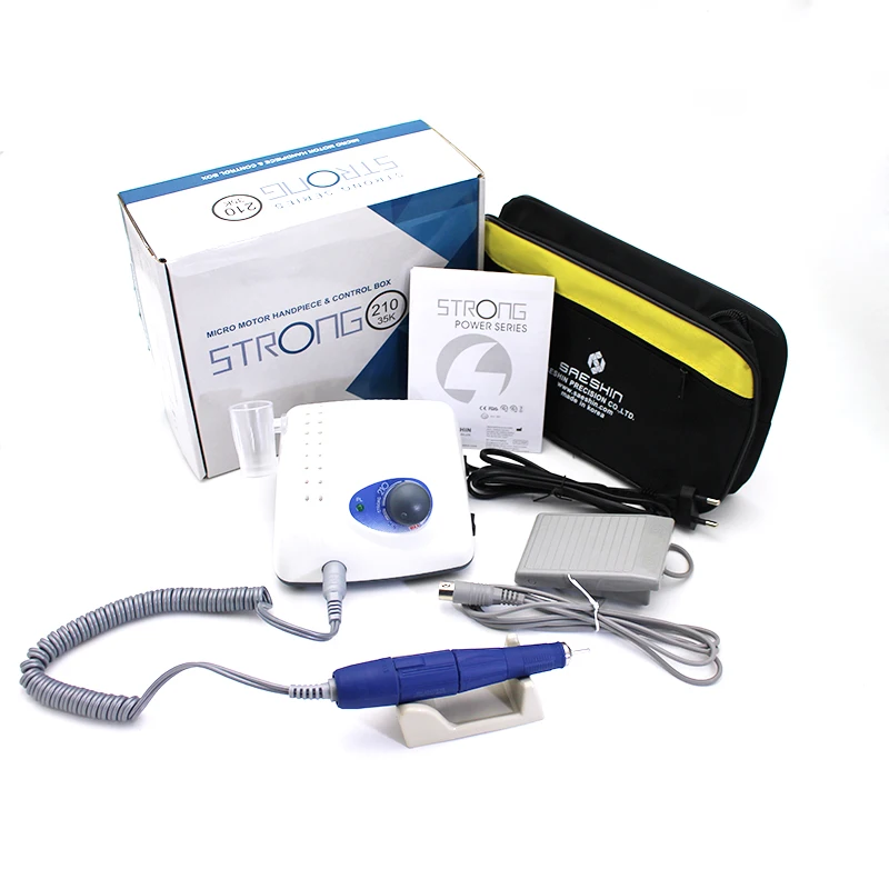 Strong Dental Lab Micromotor Handpiece 210 Nail Micro Motor High Speed Mini Handpiece for Dental Engraving Tools