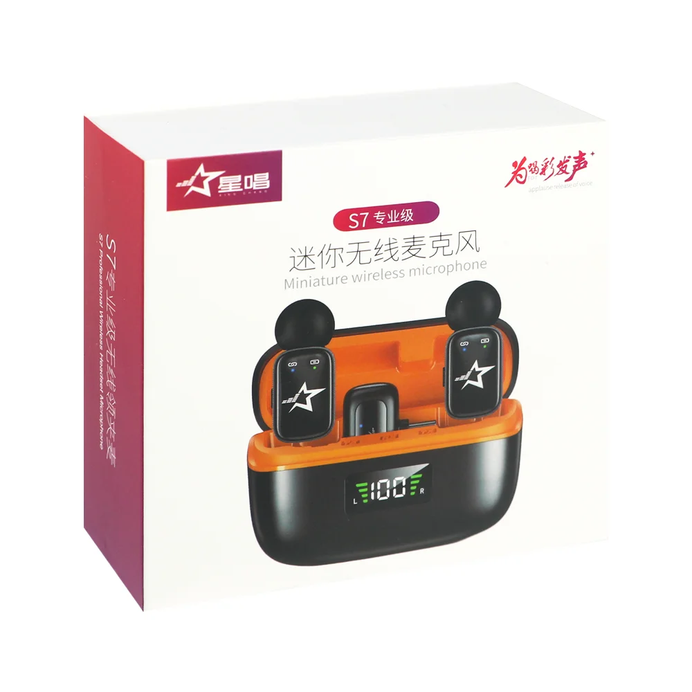 

Xingchang S7 Wireless Lavalier Microphone Live Streaming Noise Canceling Clip-on Lapel Radio Outdoor Interview Short Video Vlog