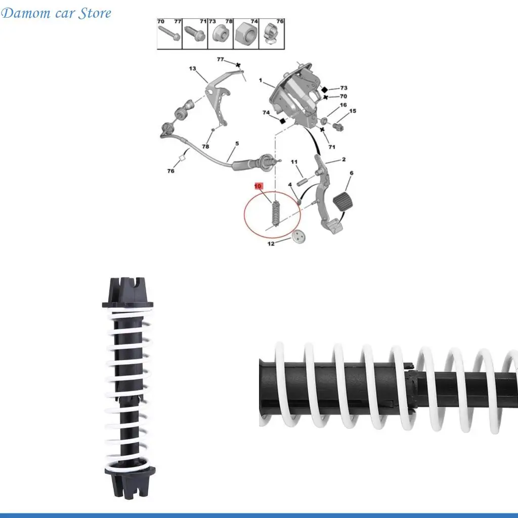 

Пружина педали сцепления 214855 для 307 206 207 408 308, бесшовные ощущения вождения, простая установка, пружина педали сцепления 214855