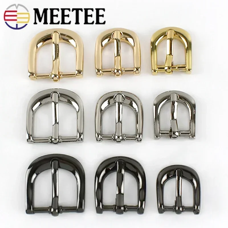 5/10/20Pc 14/16/20mm Metal Pin Buckles Handbag Strap Belt Buckle Webbing Adjust Clasp Shoe Slider Tri-Glide Hook Sew Accessories