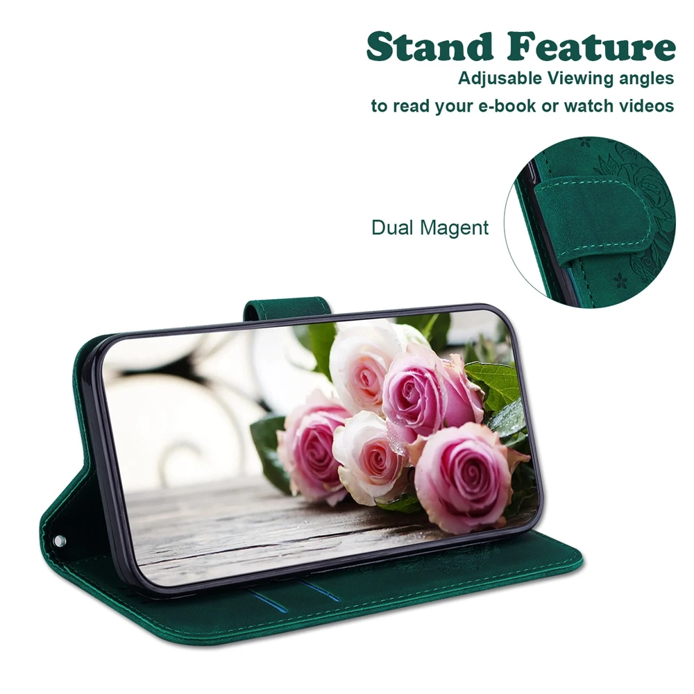 Wallet Leather Case for Xiaomi Redmi Note 11 12 12S 10 9 8 Pro 11S 10S 9S 10T 8T 12C 10C Cases Flower Butterfly Flip Phone Cover image 5