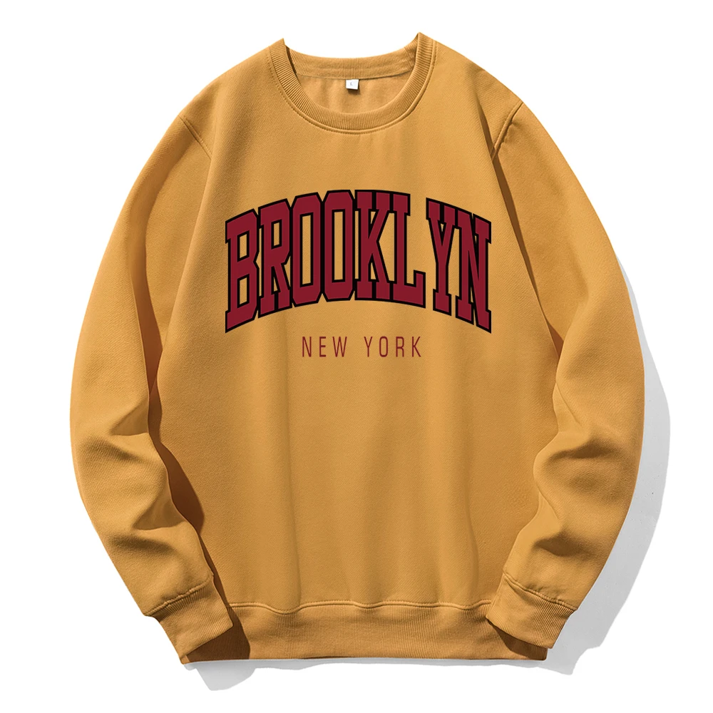 Brooklyn New York Printing Hoody Men Casual Fashion O-Neck Hoodie Graphic Funny Novelty Hoodies Street Harajuku Warm Sweatshirt